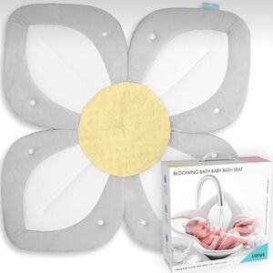 Blooming Bath Lotus Baby Bath Seat - Gray and White
